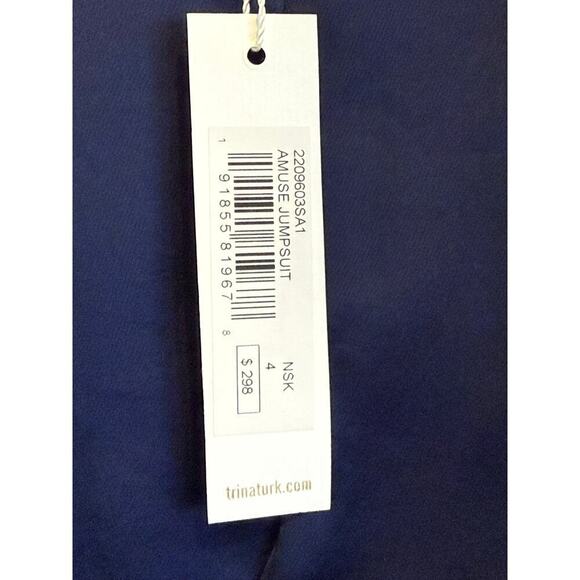 Trina Turk Navy Amuse JumpSuit Paint Suit 2 NWT $298 - Picture 6 of 6